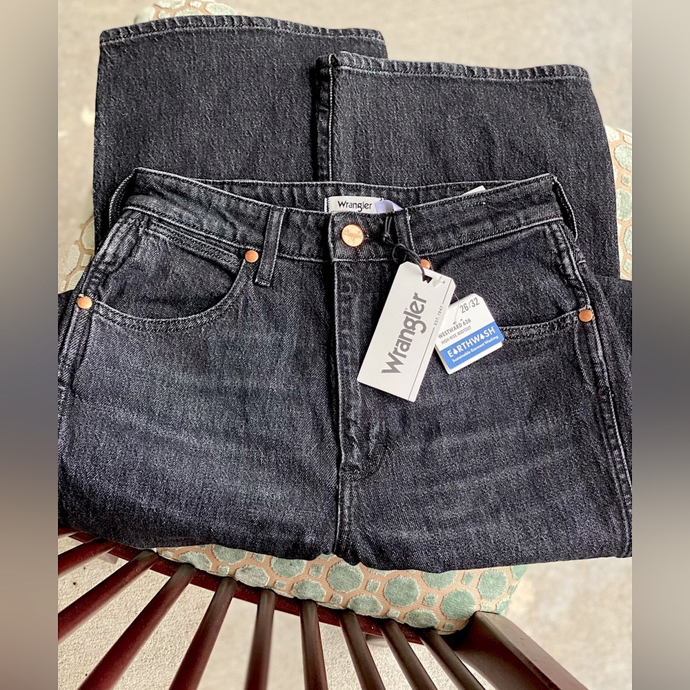 Wrangler•WESTWARD 626•HIGH RISE BOOTCUT JEANS•EarthWash~faded black•Sz~26/32•NWT